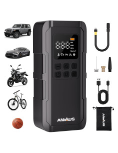 Compresor de Aire Portátil Anmus 150 PSI con Manómetro Digital