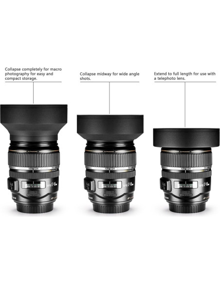 Capuchón de Lente Tulipán 62mm Big Mike's para Cámaras