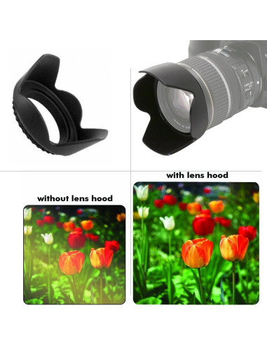 Capuchón de Lente Tulipán 62mm Big Mike's para Cámaras