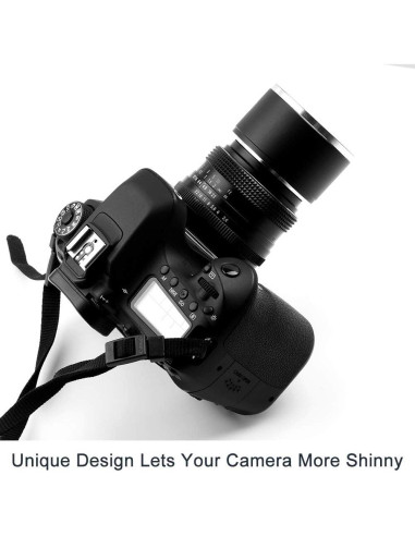 Capucha de Lente de Metal 58mm + Tapa de Lente 62mm + Paño