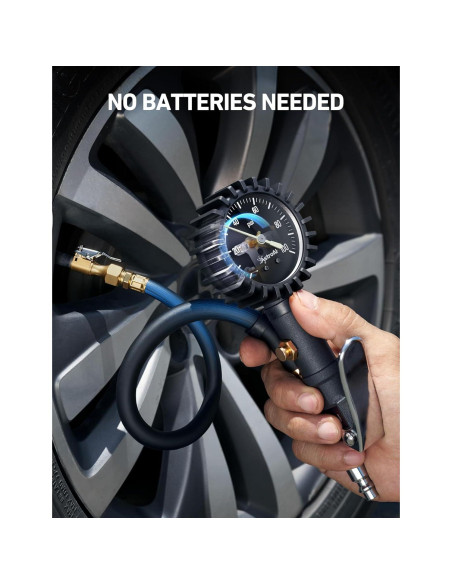 Inflador de Neumáticos AstroAI con Manómetro 100 PSI y Dial Brillante