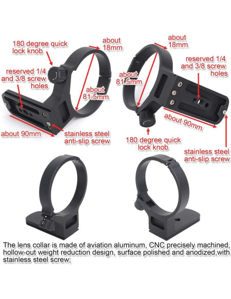 Anillo de Montaje en Trípode iShoot para Lente Tamron 100-400mm