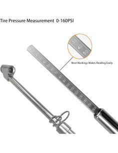 Medidor de Presión de Neumáticos ZUFECY Doble Cabeza Recta 2