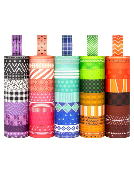 Juego de 60 Rollos de Cinta Washi KOVANO - Decorativa 300m