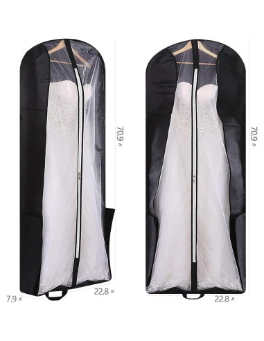 Funda de Vestido de Novia Plegable DIOMMELL 180 cm Negra