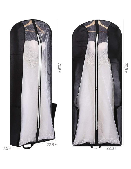 Funda de Vestido de Novia Plegable DIOMMELL 180 cm Negra