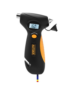 Medidor Digital de Presión de Neumáticos AUTDER 5-en-1 Amarillo