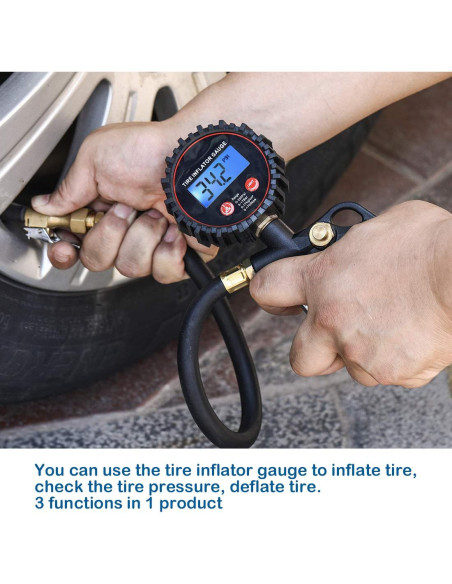 Medidor Digital de Inflador de Neumáticos CZC AUTO 250 PSI