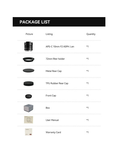 Lente Ultra Gran Angular TTArtisan 10mm F2 Montura FX