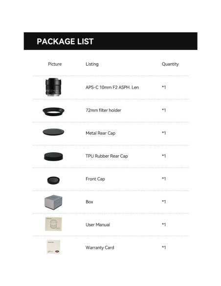 Lente Ultra Gran Angular TTArtisan 10mm F2 Montura FX