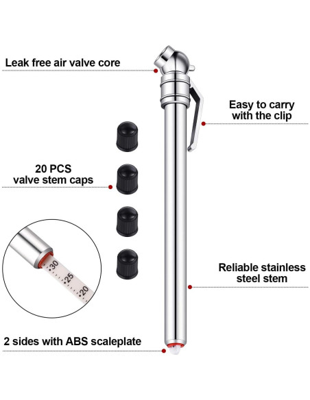 Medidor de Presión de Neumáticos Boao 10 Piezas Mecánico