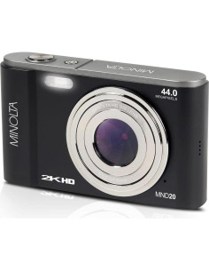 Cámara Digital Minolta MND20 44MP 2.7K HD con Funda 2