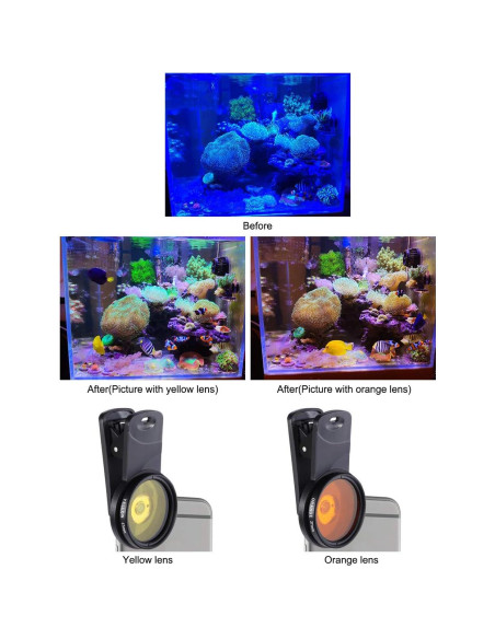 Kits de Filtros de Lente Aquarium Choice para Teléfono - 3 Lentes