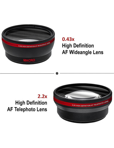 Paquete de Accesorios 58mm para Canon EOS Rebel - 22 Piezas