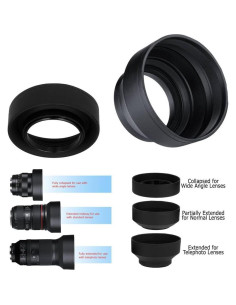 Parasoles de goma colapsable Optura HD 67mm para COOLPIX P900/P950 2