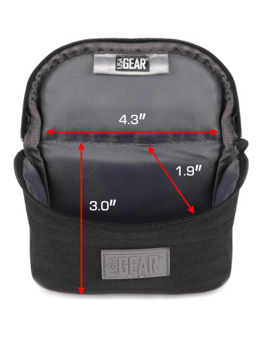 Funda de cámara digital USA Gear para Sony ZV-1F y más - Nylon resistente