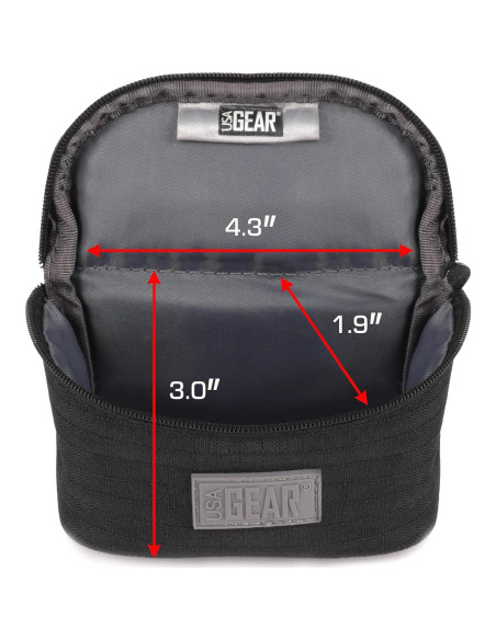 Funda de cámara digital USA Gear para Sony ZV-1F y más - Nylon resistente