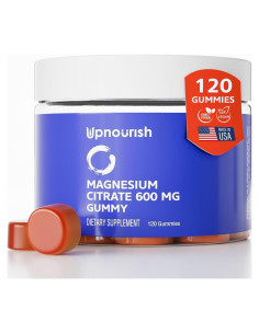 Gomitas de Magnesio UpNourish 600mg Veganas 120 Unidades
