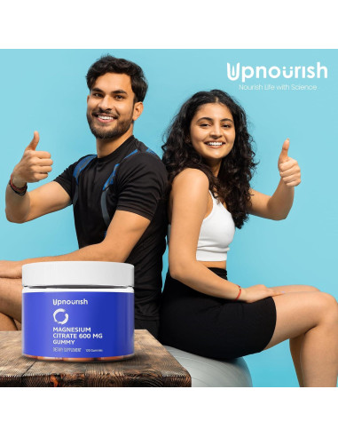 Gomitas de Magnesio UpNourish 600mg Veganas 120 Unidades