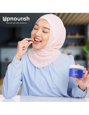 Gomitas de Magnesio UpNourish 600mg Veganas 120 Unidades