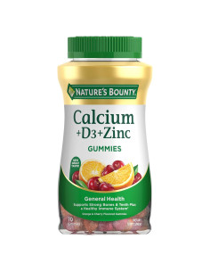 Gomitas de Calcio y Vitamina D Nature's Bounty 500mg 70u
