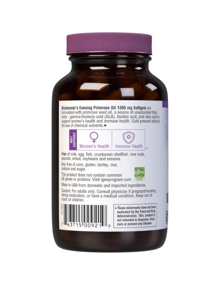 Aceite de Primavera de Noche Bluebonnet 1300 mg 60 Cápsulas