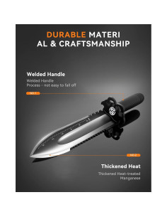 Pala Dura SUNPOW para Detector de Metales - Doble Bisel Serrado 2