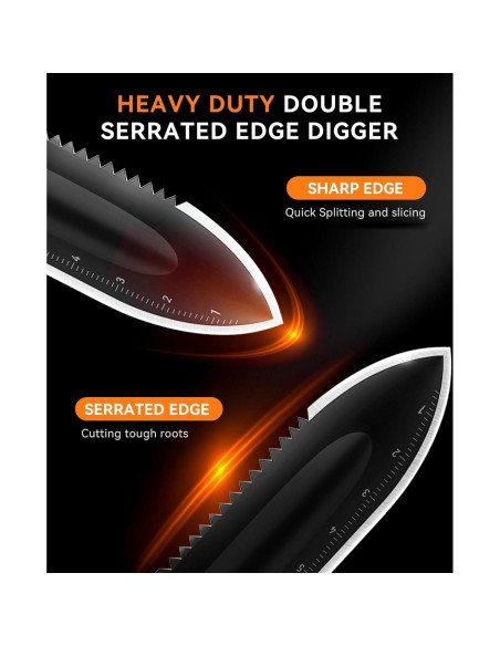 Pala Dura SUNPOW para Detector de Metales - Doble Bisel Serrado