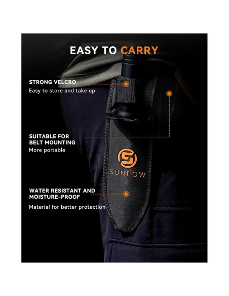 Pala Dura SUNPOW para Detector de Metales - Doble Bisel Serrado