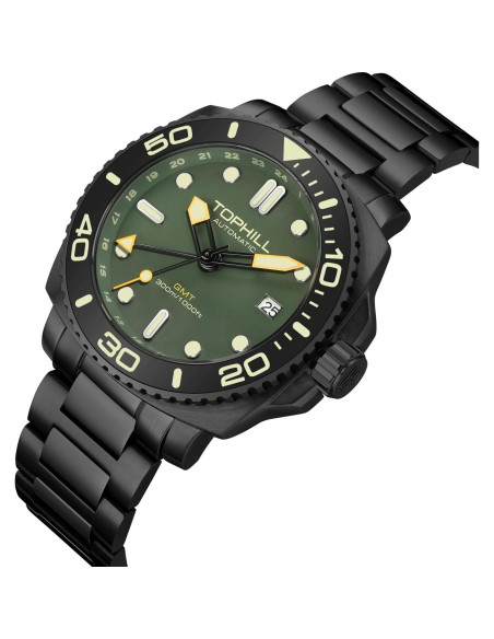 Reloj Automático GMT TOPHILL TL027G Buceo 300M Acero Inoxidable
