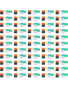 350 Interruptores Táctiles Eujgoov ABS 7 Colores 12x12x7.3mm 2