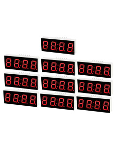 Tubo LED Digital 7 Segmentos uxcell 4 Dígitos Rojo 10pcs