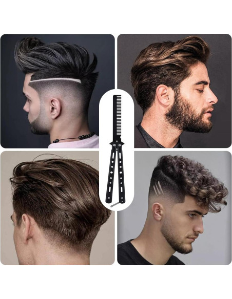 Peines Automáticos Plegables Canumer - Acero Inoxidable, 2 Piezas