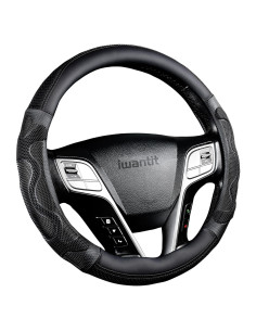 Funda de Volante Iwantit 3D Antideslizante 14.5-15" Negra