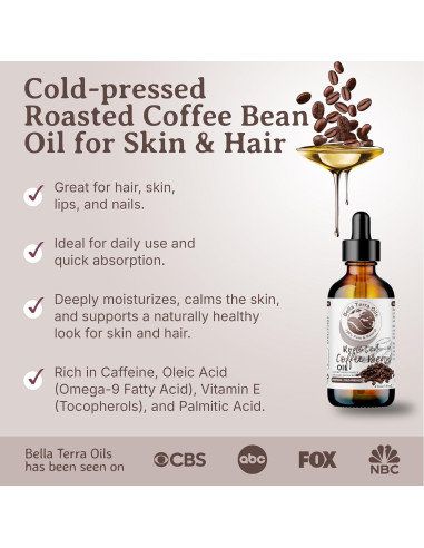 Aceite de Grano de Café Tostado Bella Terra 60ml - Nutritivo