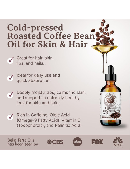 Aceite de Grano de Café Tostado Bella Terra 60ml - Nutritivo