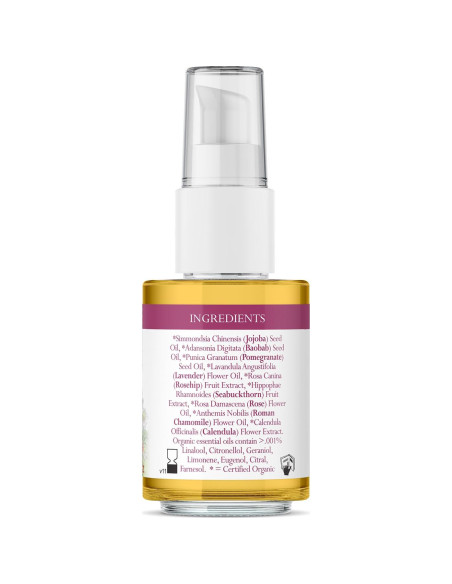 Aceite Facial Badger Rosa 100% Orgánico Hidratante 29.57 ml