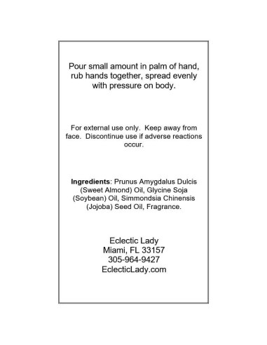 Aceite de Masaje Chocolate Oscuro Eclectic Lady 226 g Natural