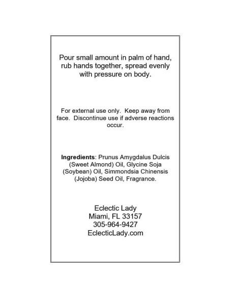 Aceite de Masaje Melón Eclectic Lady 113 g - Natural y Aromático