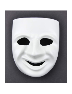 Máscara de Comedia Blanca para Fiesta - MIDWEST DESIGN 15x18 cm 2