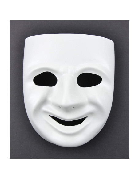 Máscara de Comedia Blanca para Fiesta - MIDWEST DESIGN 15x18 cm