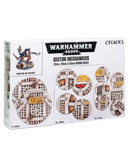 Bases Industriales de Plástico GAMES WORKSHOP Sector Mechanicus 52 Piezas