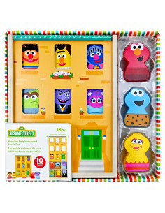 Juego de Bloques de Madera Sesame Street Kids Preferred 9 Piezas