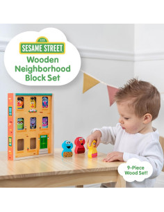 Juego de Bloques de Madera Sesame Street Kids Preferred 9 Piezas 2