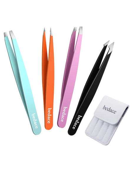 Set de Pinzas para Vello Facial Bedace - 4 Piezas Multicolor