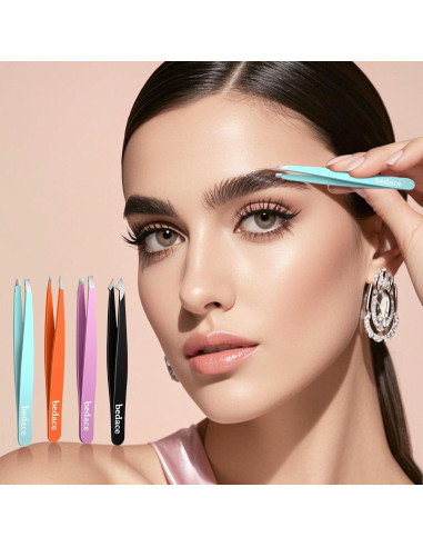 Set de Pinzas para Vello Facial Bedace - 4 Piezas Multicolor