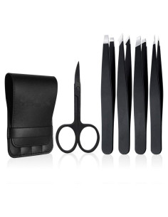 Juego de Pinzas de Acero Inoxidable Lin Kai 5 Piezas con Tijeras