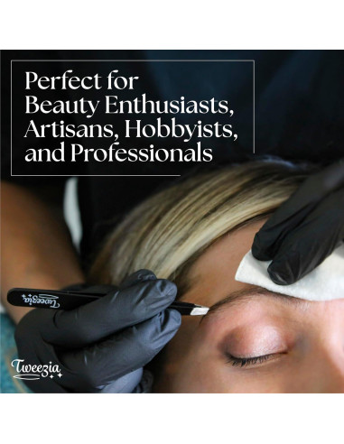 Juego de Pinzas de Acero Inoxidable TWEEZIA - 4 Puntas de Precisión