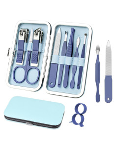 Juego de Manicura 8 en 1 RedFlow - Set Profesional Azul