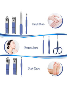 Juego de Manicura 8 en 1 RedFlow - Set Profesional Azul 2